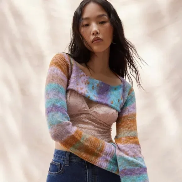 Nwt Urban Outfitters Space Dyed Shrug Sweater Size XS - Picture 6 of 6